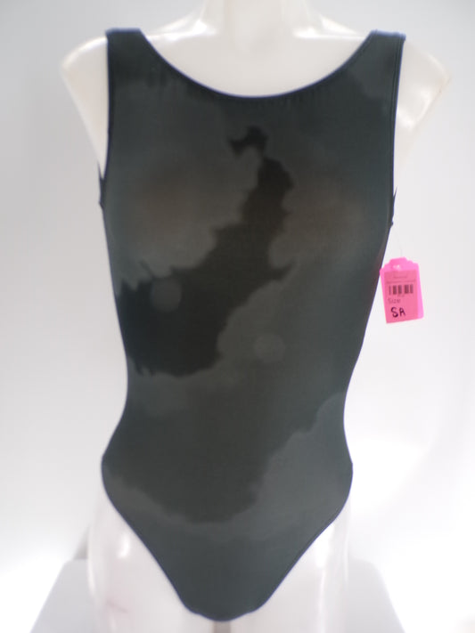 Pre-Owned Leotard Motionwear  4176 Small Adult Gray Black  Ballet Contemporary
