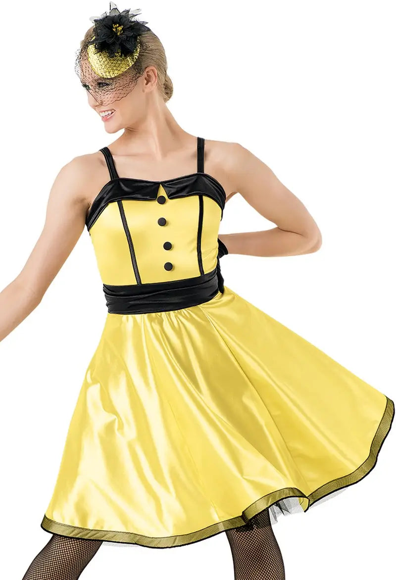 Pre-Owned Costume Weissman 9659 Large Child Yellow Dress Jazz