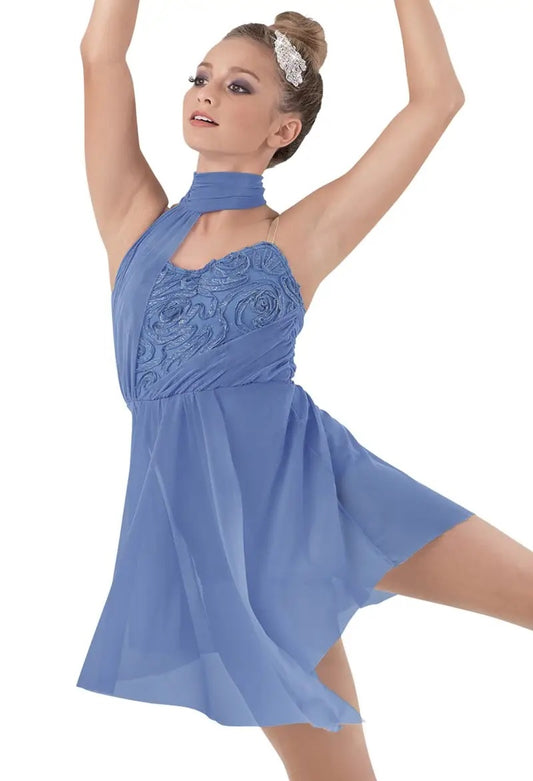 Pre-Owned Costume Weissman  8625 Medium Adult Purple Dress Lyrical  Glitter