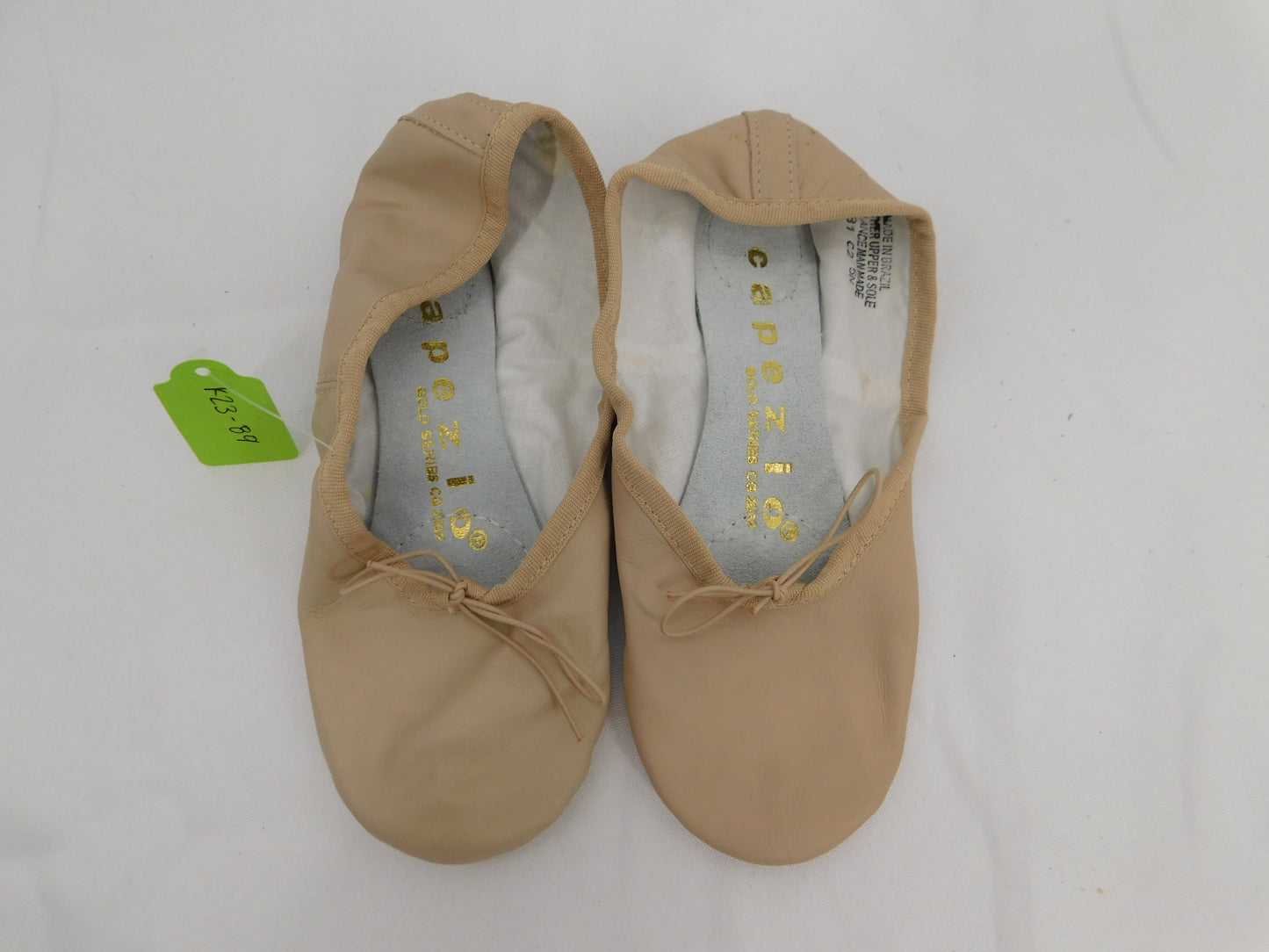 Pre-Owned Ballet Shoes Capezio Adult 5.5N Tie Drawstring Leather  Split Sole