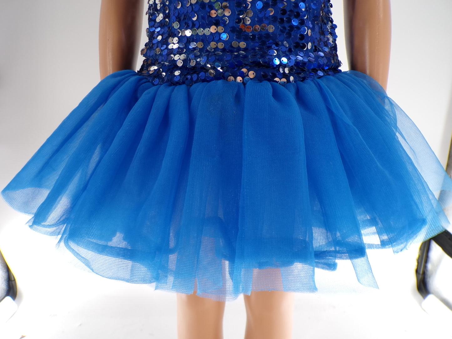 Pre-Owned Costume Wish Come True  D8409 Medium Child Blue  Jazz Sequins