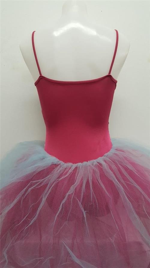 Pre-Owned Costume Large Child Pink Curtain Call E242 Ballet Pointe YAGP Floral Tutu Mesh