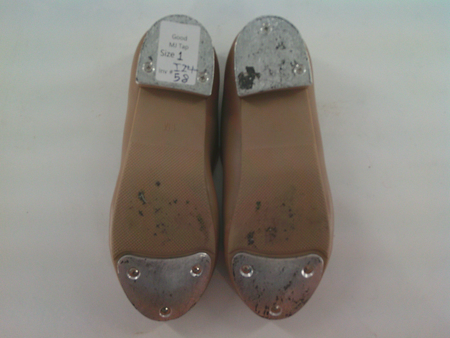 Pre-Owned Tap Shoes Danshuz Kids 1M Mary Jane Leather Loop Strap No Buckle Student