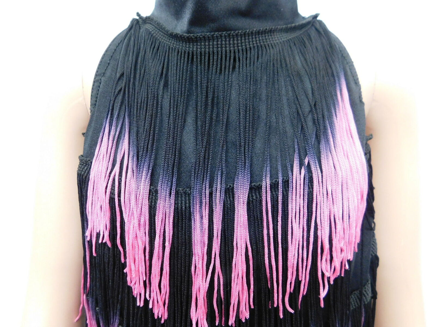 Pre-Owned Costume Costume Gallery  17621 XL Child Pink Fringe Jazz Latin Sequin