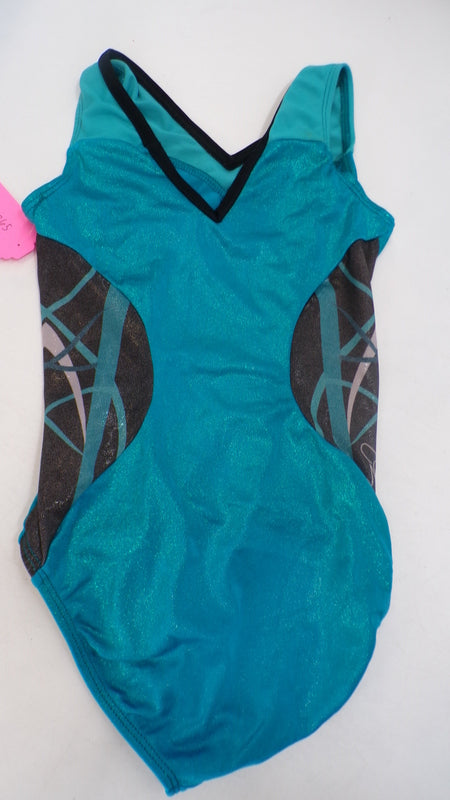 Pre-Owned Leotard Gk Elite  Nastia Large Child Turquoise  Gymnastics
