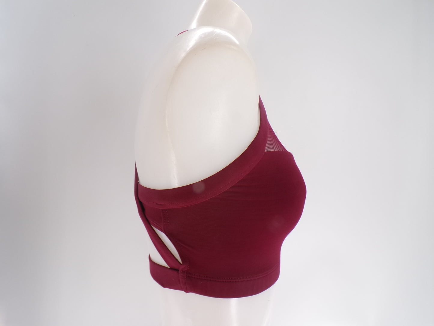 Pre-Owned Crop Top No Tag   Medium Adult Burgundy  Jazz Cheer