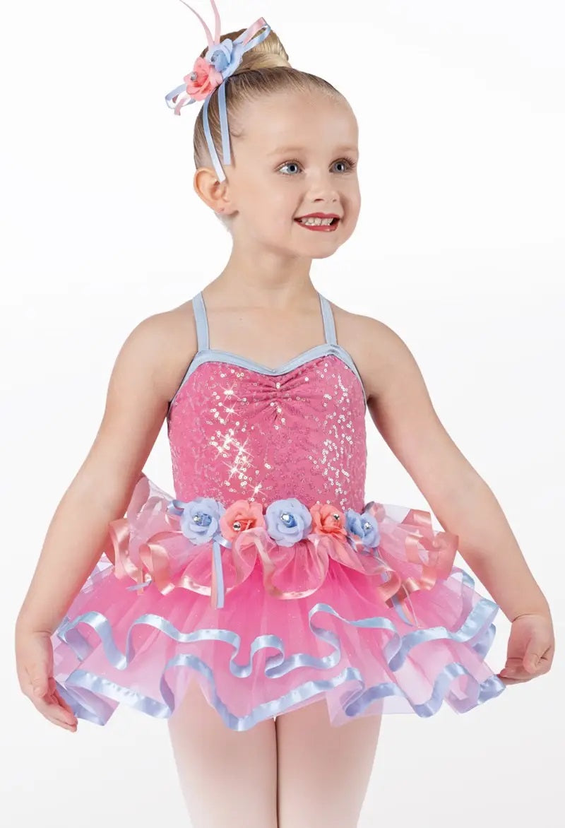 Pre-Owned Costume Weissman  13712 Int Child Pink Tutu Ballet  Sequin