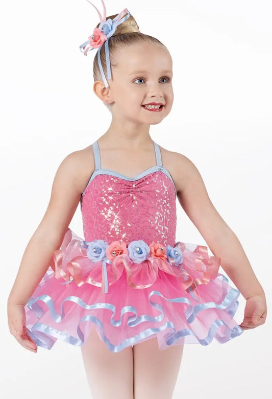 Pre-Owned Costume Weissman  13712 Int Child Pink Tutu Ballet  Sequin