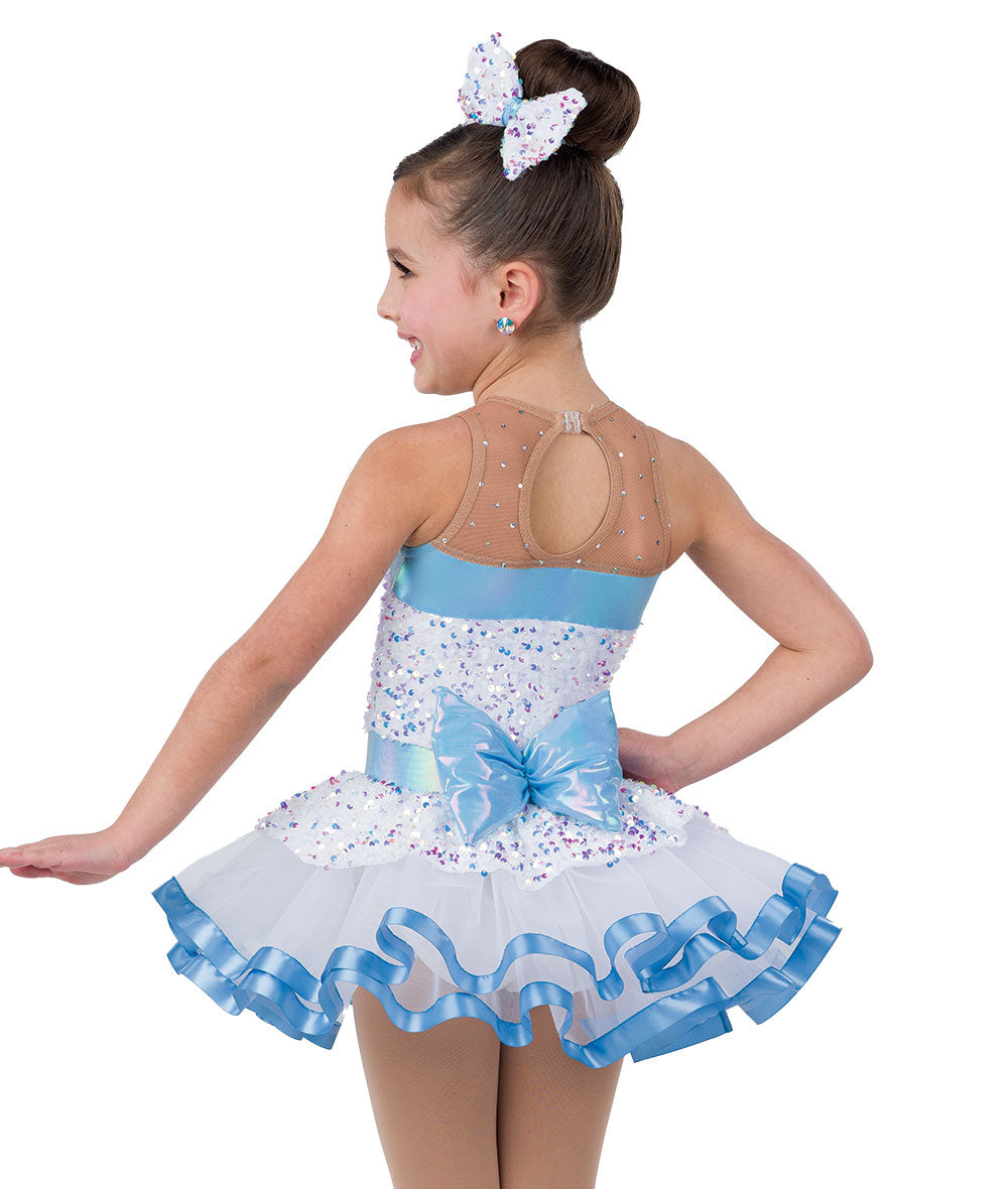 Pre-Owned Costume Small Child Blue A Wish Come True H602 Ballet Tap Musical Theater Sequin Tutu Dress