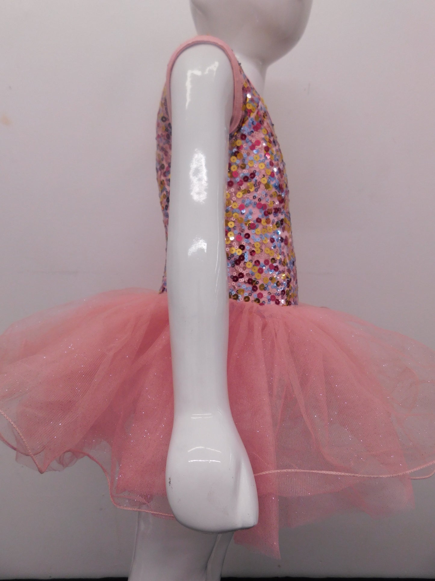 Pre-Owned Costume Weissman  9013 Small Child Pink Dress Ballet Sequin