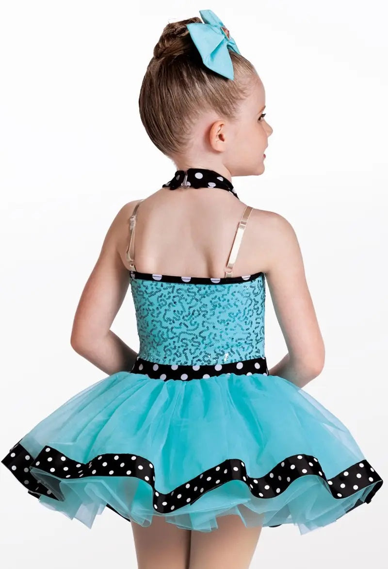 Pre-Owned Costume Weissman  13505 Small Child Pink Dress Jazz Sequin