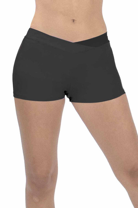 Pre-Owned Shorts Basic Moves BM7530 Lycra V Waist Small Adult Black Gymnastics Jazz