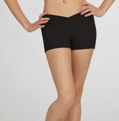 New Shorts Capezio CC600 Black Cotton V Front Jazz Modern