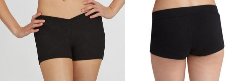 New Shorts Capezio CC600 Black Cotton V Front Jazz Modern
