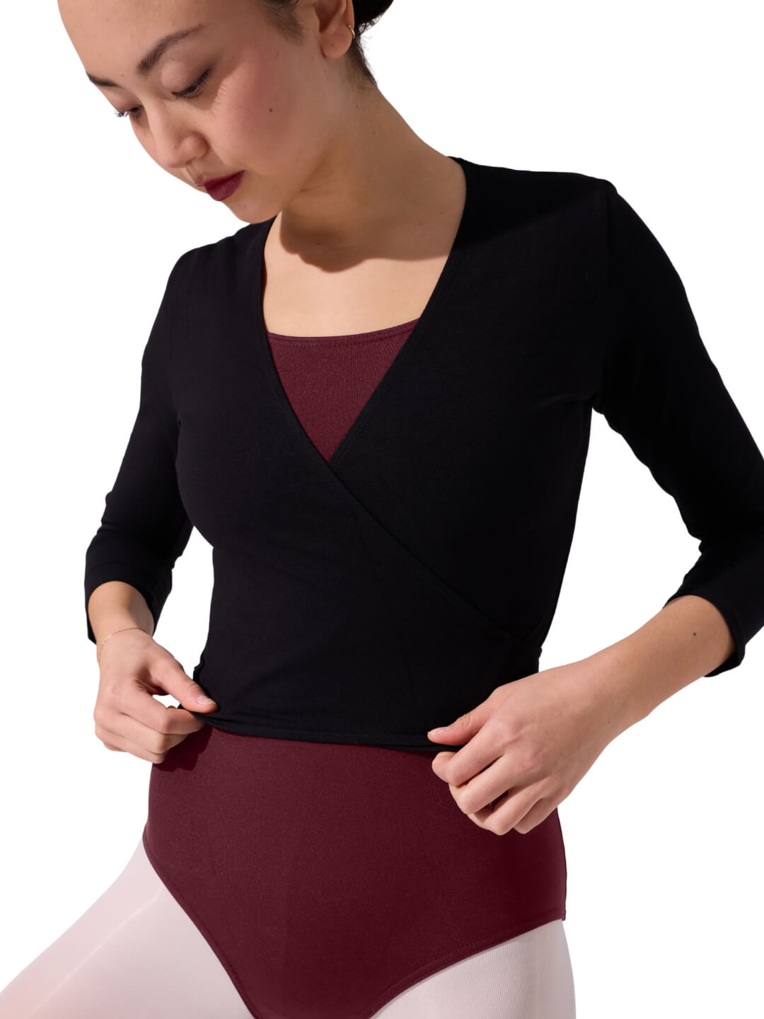 New Wrap Shrug Capezio CC850C Black Medium Child Ballet Pointe Tap