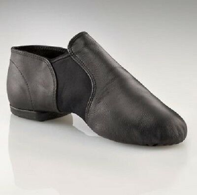 New Jazz Shoes Capezio CG15 Adult Caramel Suntan and Black Split Sole Stretch Slip On