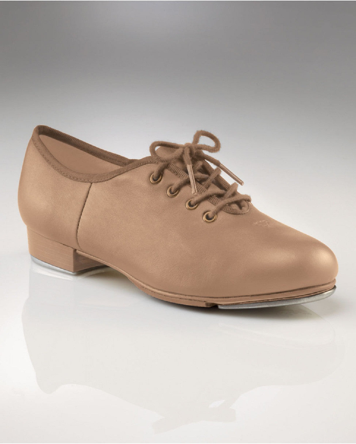 NEW Open Box Tap Shoes Capezio CG55 Adult 7.5M Tan Oxford Leather Lace Up Full Sole