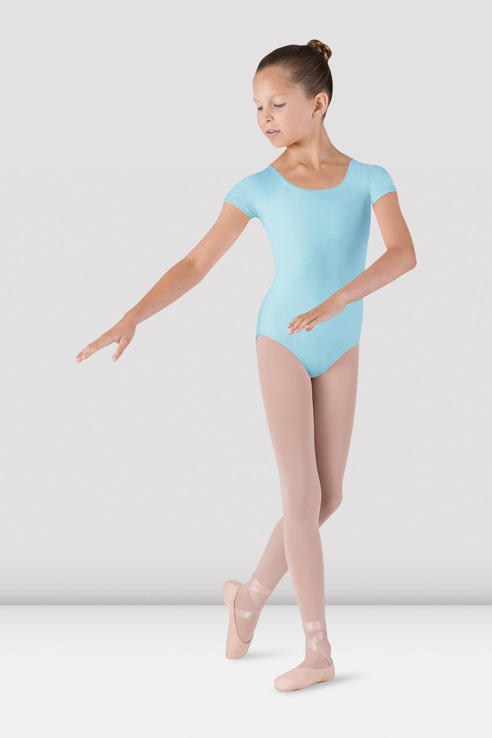 Pre-Owned Leotard Bloch CL5602 Large Child Lt Blue Ballet Tap Jazz
