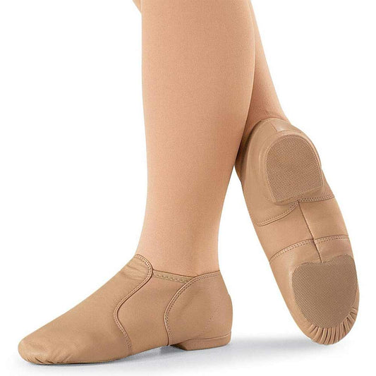 New Jazz Shoes Capezio CG15C Kids Caramel Split Sole Stretch Slip On