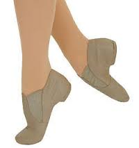 New Jazz Shoes Capezio CG05C Child Tan Black Split Sole Stretch Slip On