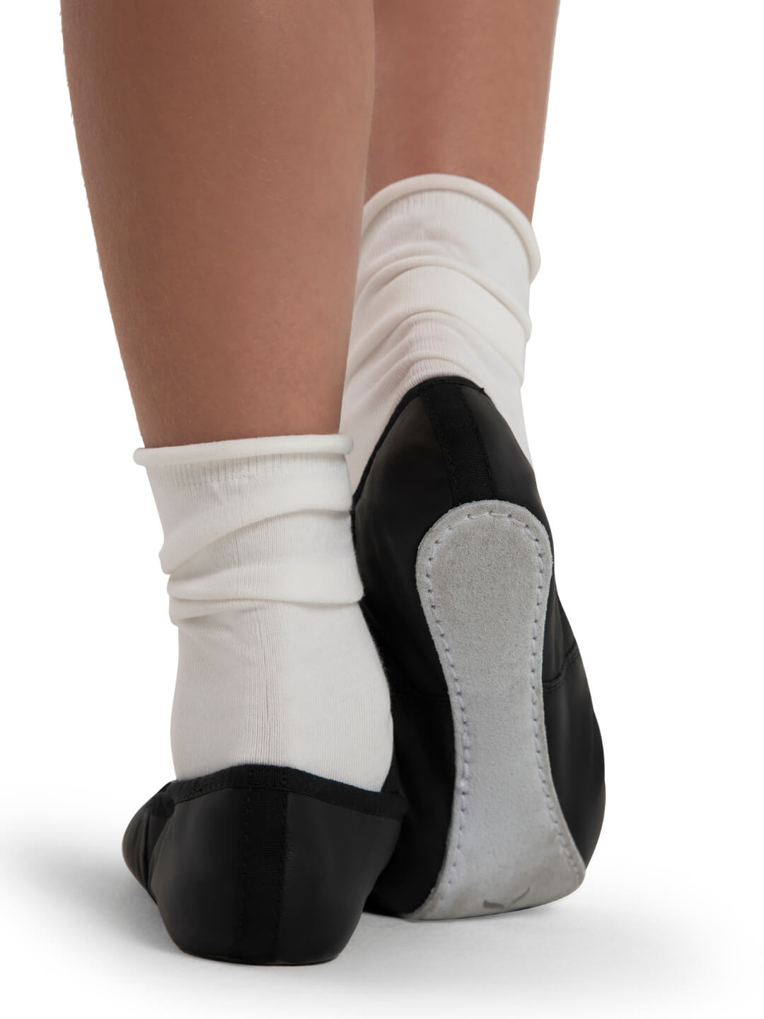 New Closeout Ballet Shoes 205 Ballet Black White Youth Adult Sizes Full Sole Leather