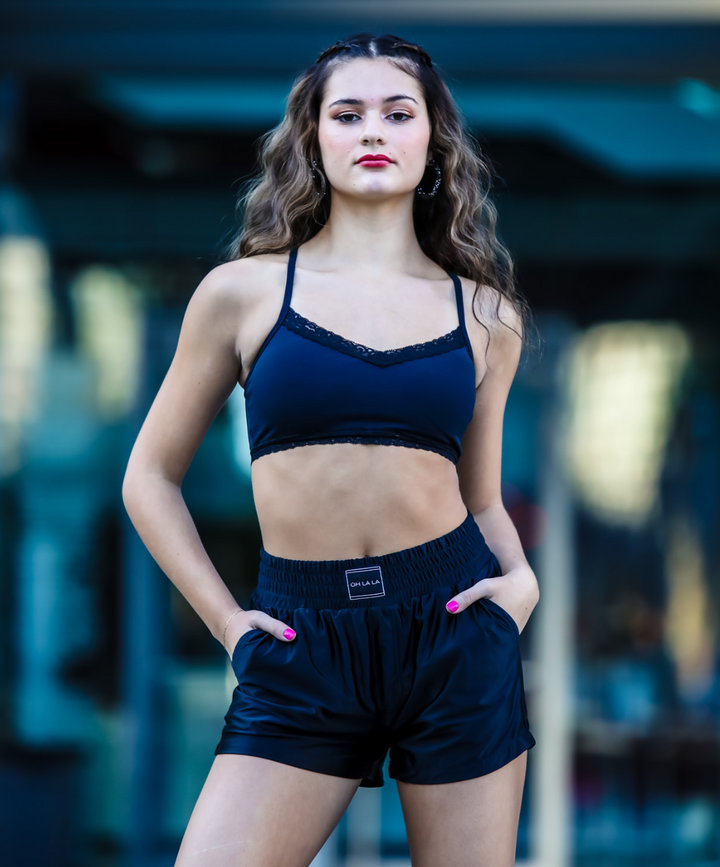 New Shorts Oh La La Juliet Boxer Child Intermediate Black Jazz Cheer