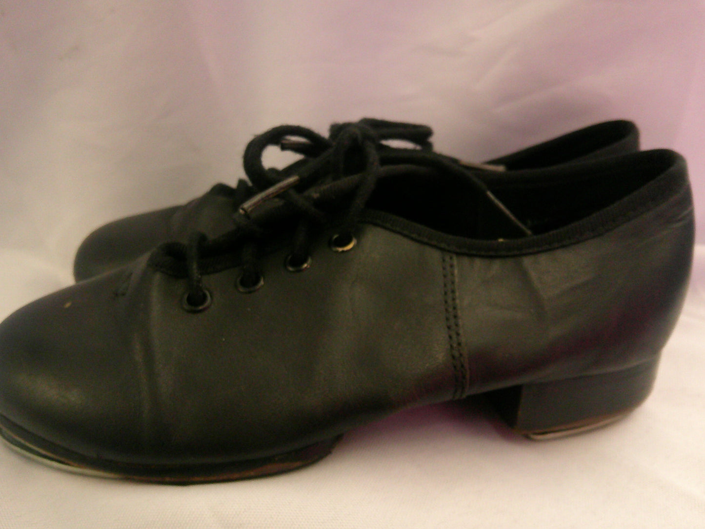 Pre-Owned Clogging Shoes Steven Stompers Youth 1M Oxford Leather Split Sole