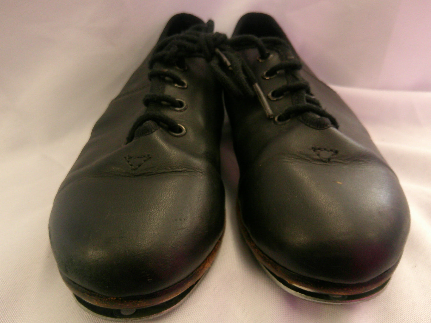 Pre-Owned Clogging Shoes Steven Stompers Youth 1M Oxford Leather Split Sole