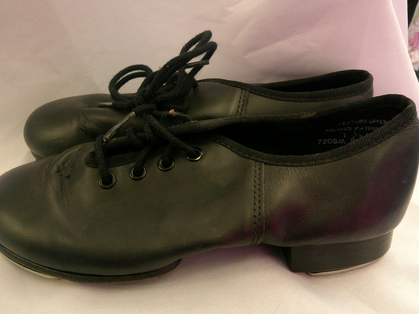 Pre-Owned Clogging Shoes Steven Stompers Youth 1.5M Oxford Leather Split Sole