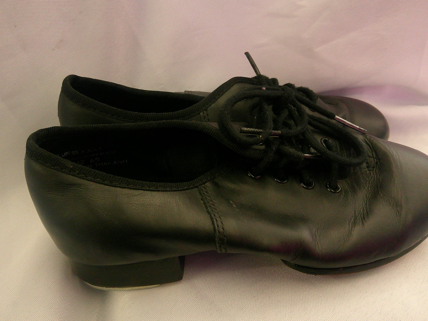 Pre-Owned Clogging Shoes Steven Stompers Youth 1.5M Oxford Leather Split Sole
