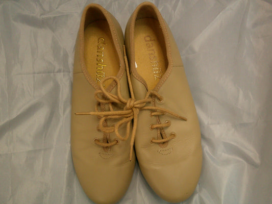 Pre-Owned Tap Shoes Danz N Motion Adult 8.5M Oxford Leather Lace Up Full Sole