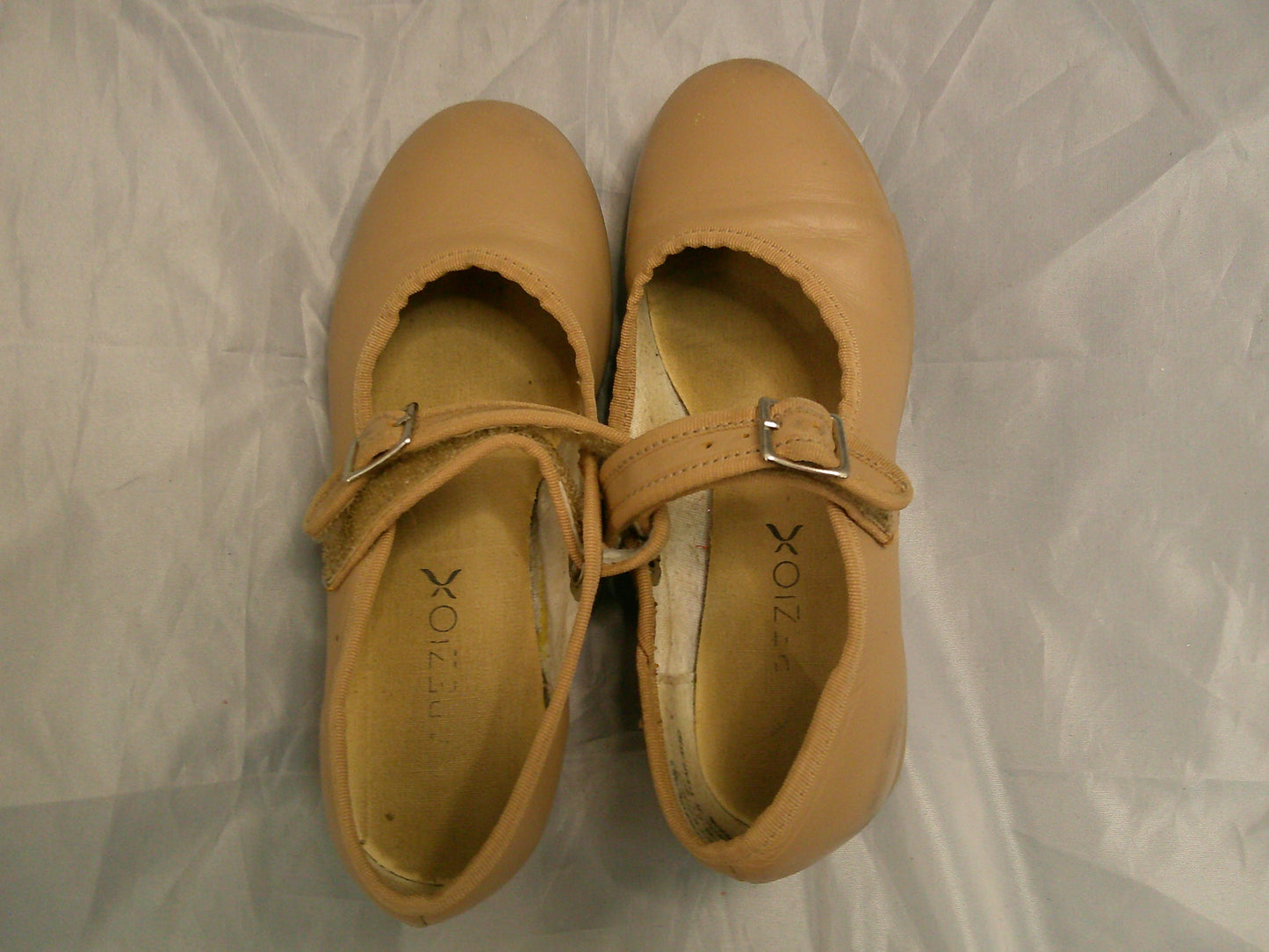 Pre-Owned Tap Shoes Capezio 3800 Toddler 12.5 Jane Leather Easy Strap Tan