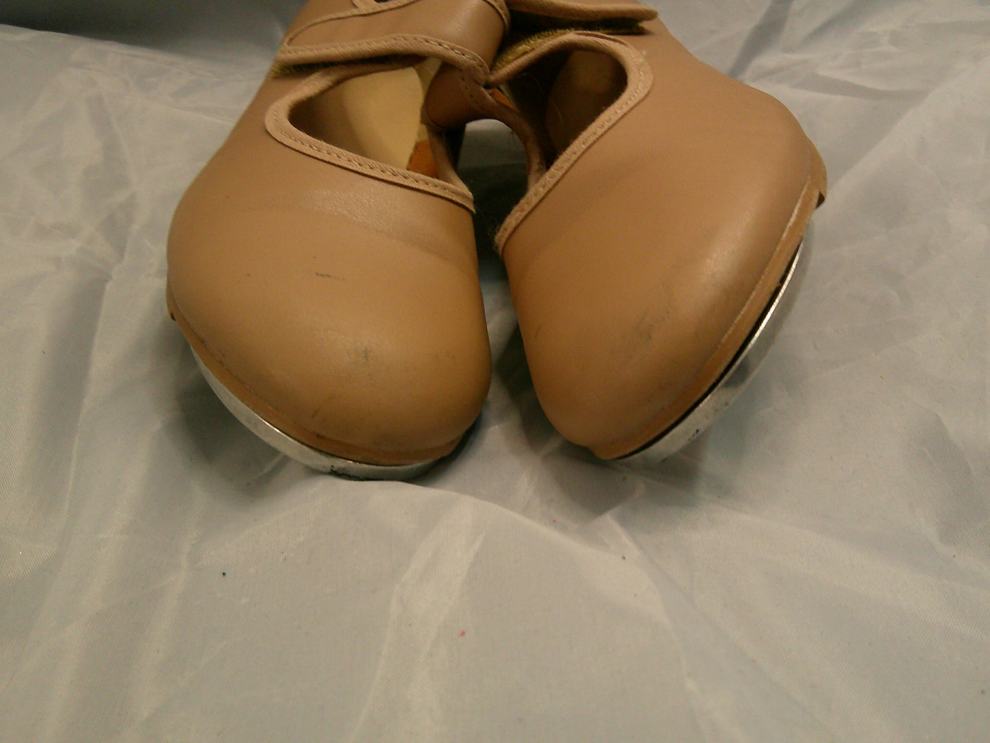 Pre-Owned Tan Tap Shoes SoDanca Child 13.5M Mary Jane Leather Loop Strap
