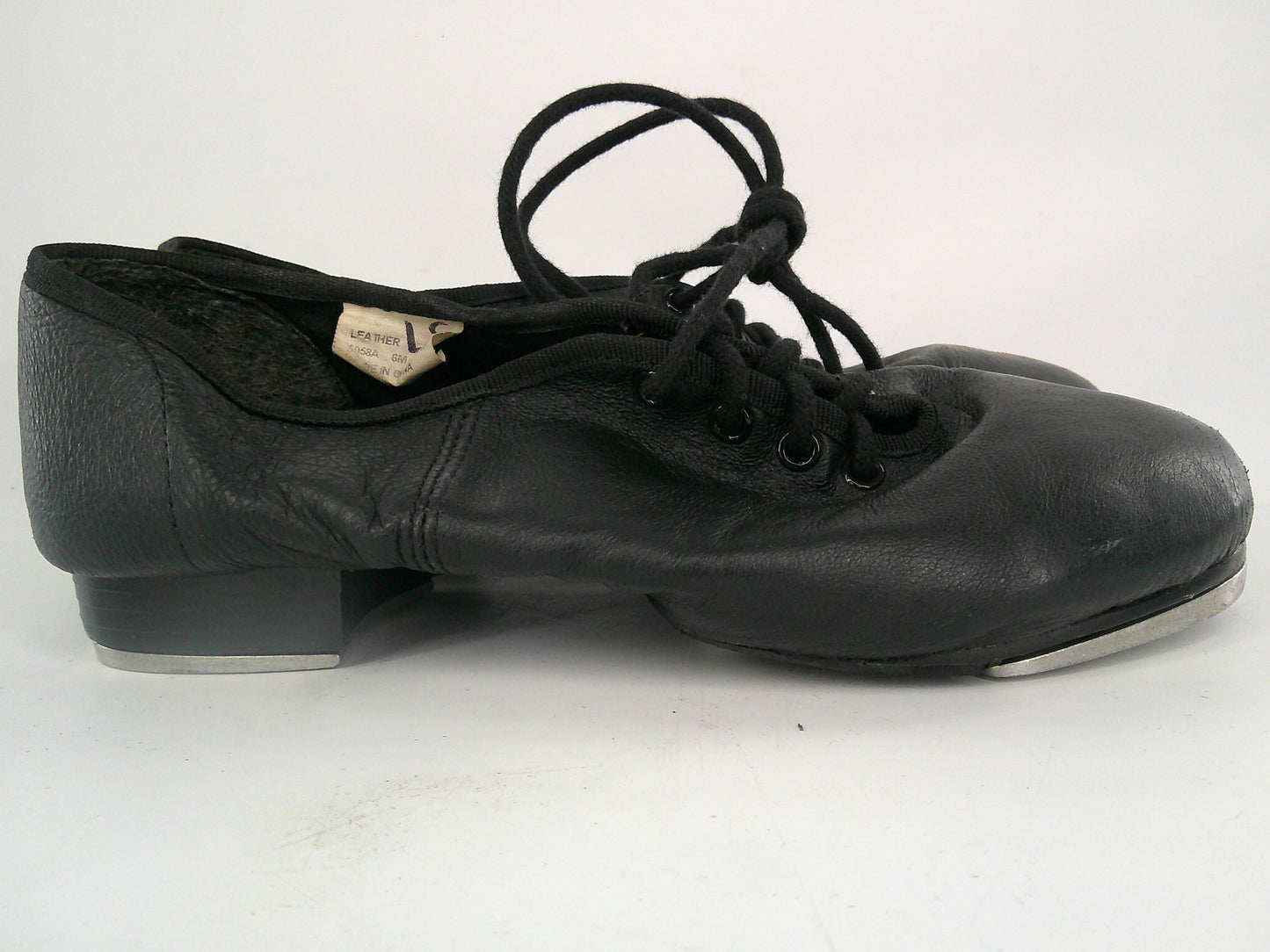 Pre-Owned Tap Shoes DanzNMotion Adult 6M Oxford Leather Split Sole