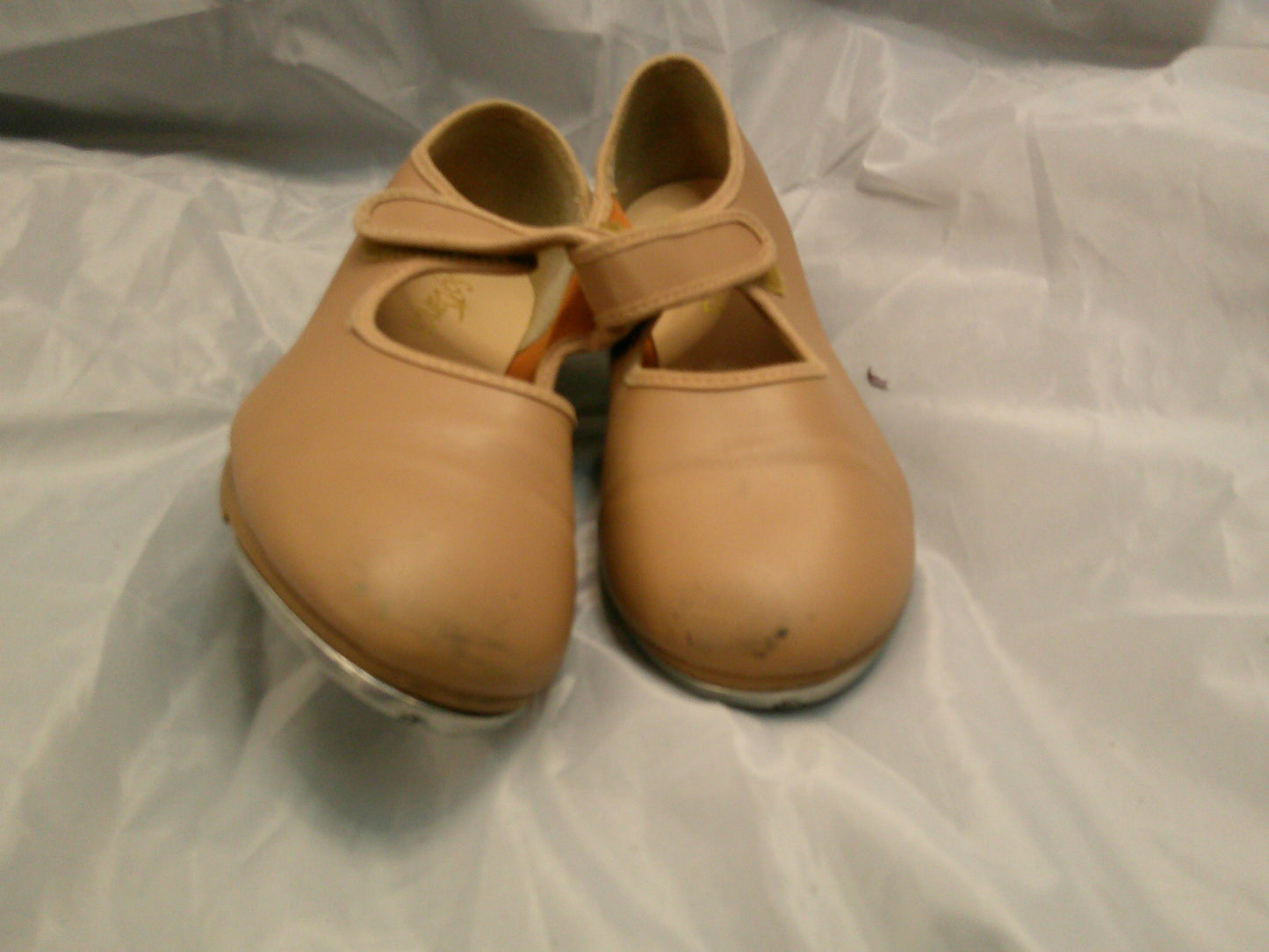 Pre-Owned Tap Shoes Youth 6W Tan So Danca TA38 Mary Jane Leather Loop Strap