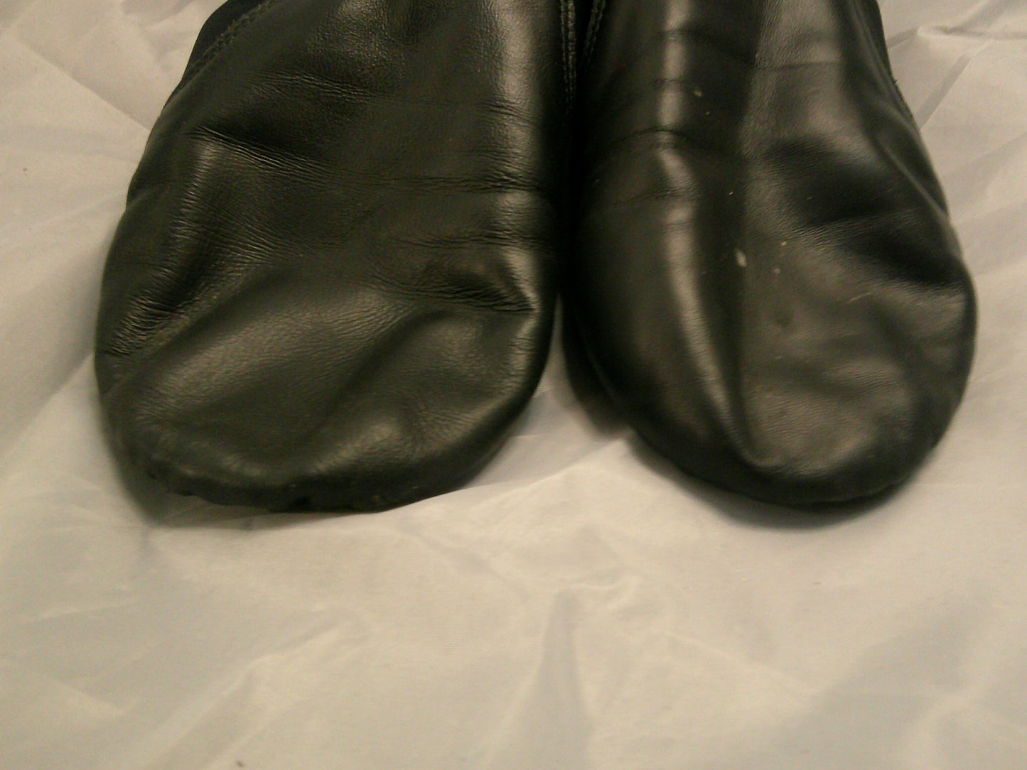 Pre-Owned Generic Jazz Shoe Adult 10M Black Leather Slip On