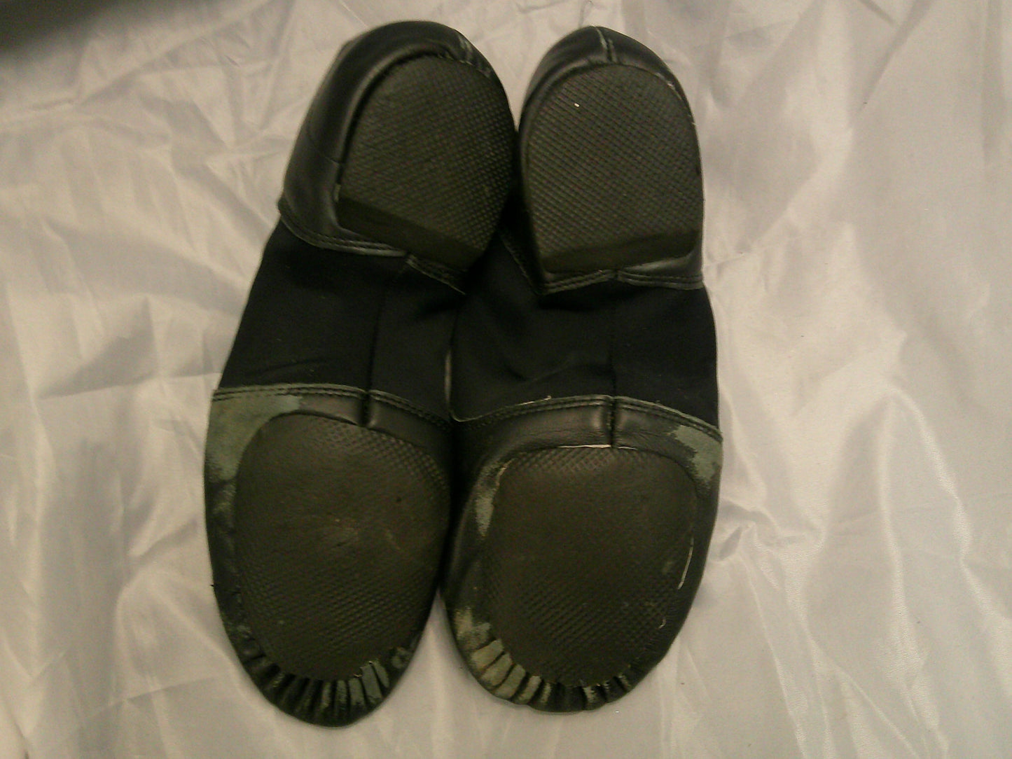 Pre-Owned Generic Jazz Shoe Adult 10M Black Leather Slip On