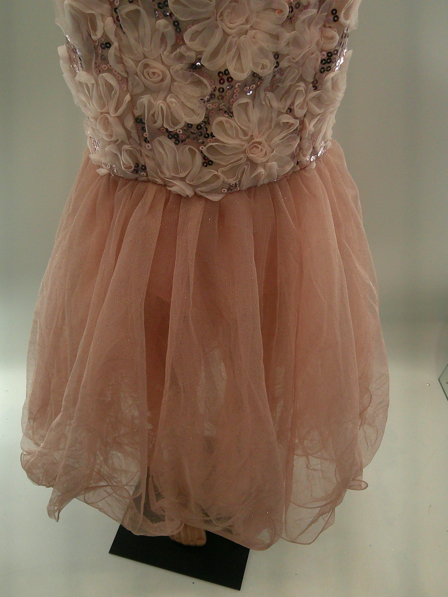 Pre-Owned Costume Large Child Pink Theatricals TH4029 Lyrical Contemporary Jazz Florals Dress Sequin