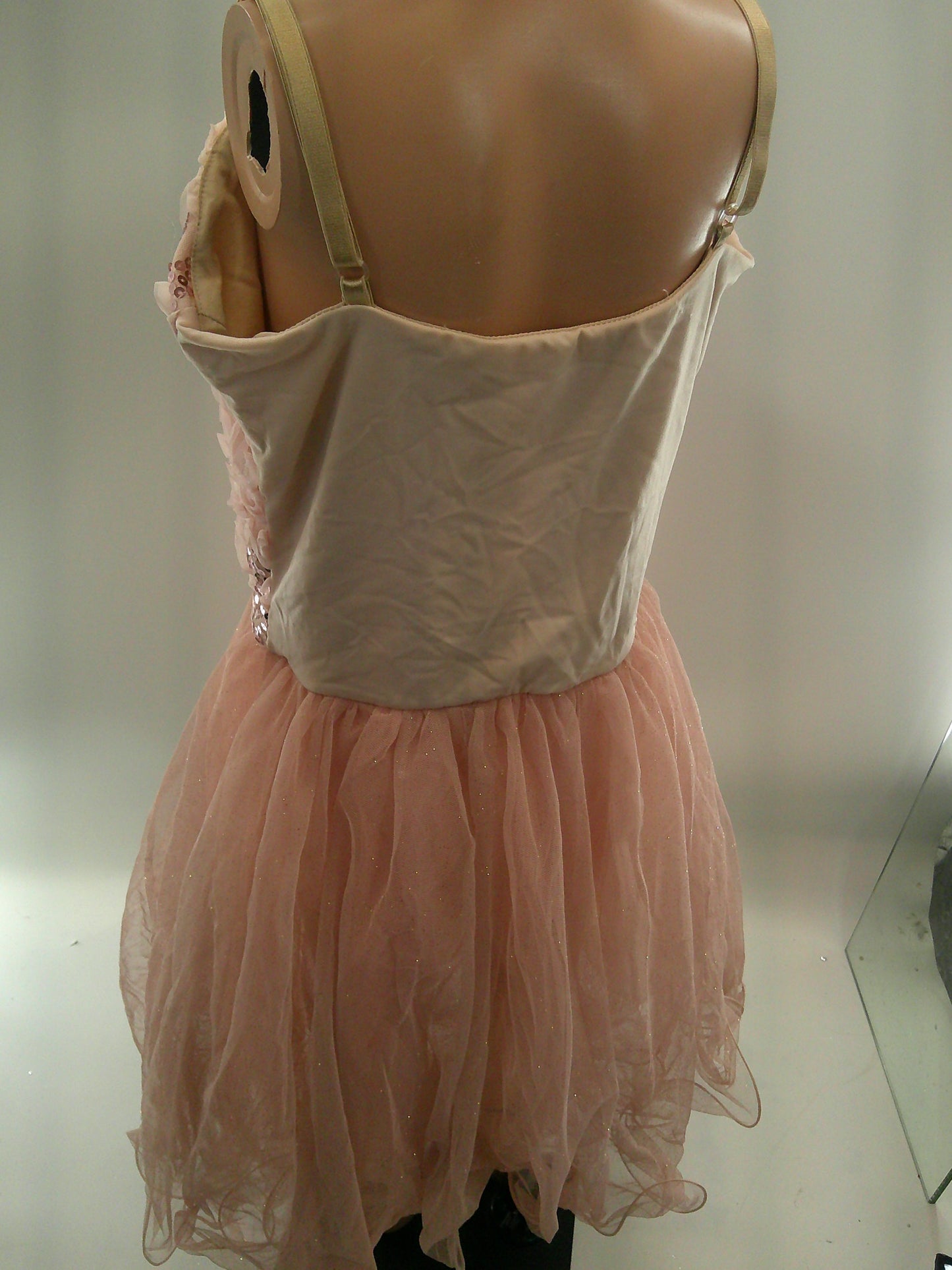 Pre-Owned Costume Large Child Pink Theatricals TH4029 Lyrical Contemporary Jazz Florals Dress Sequin