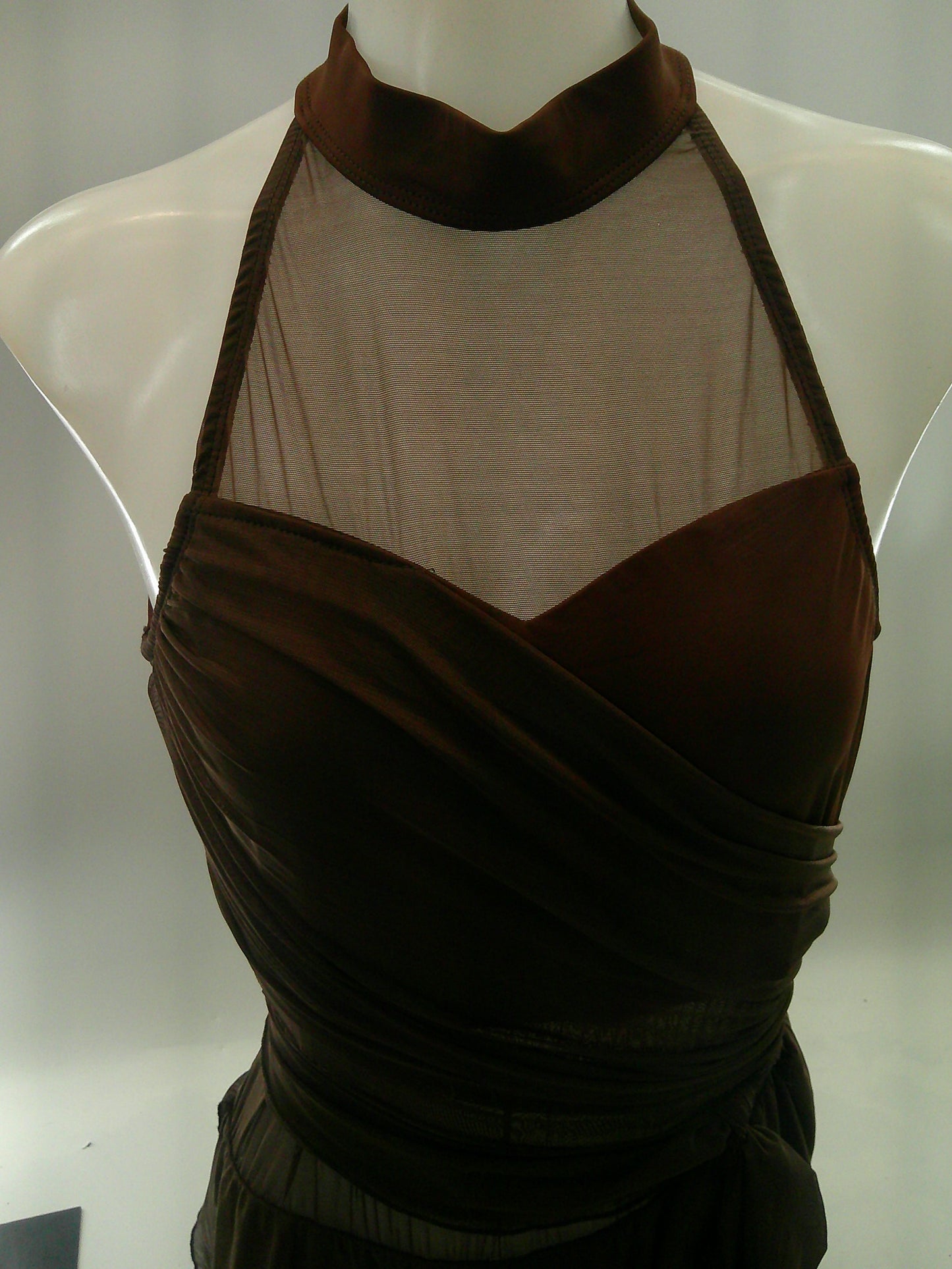 Pre-Owned Costume Medium Adult Brown Mesh Lycra Great Base Lyrical Contemporary