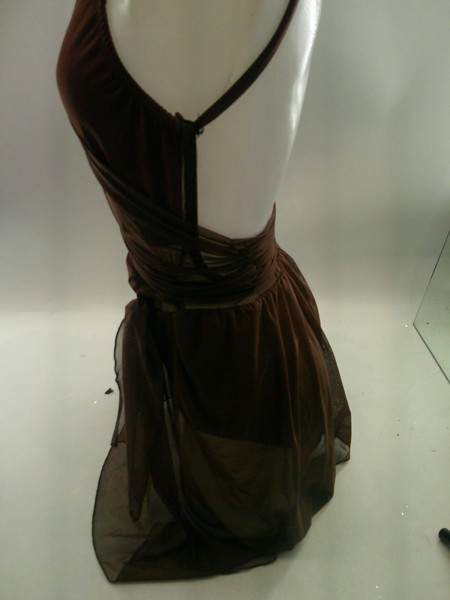 Pre-Owned Costume Medium Adult Brown Mesh Lycra Great Base Lyrical Contemporary