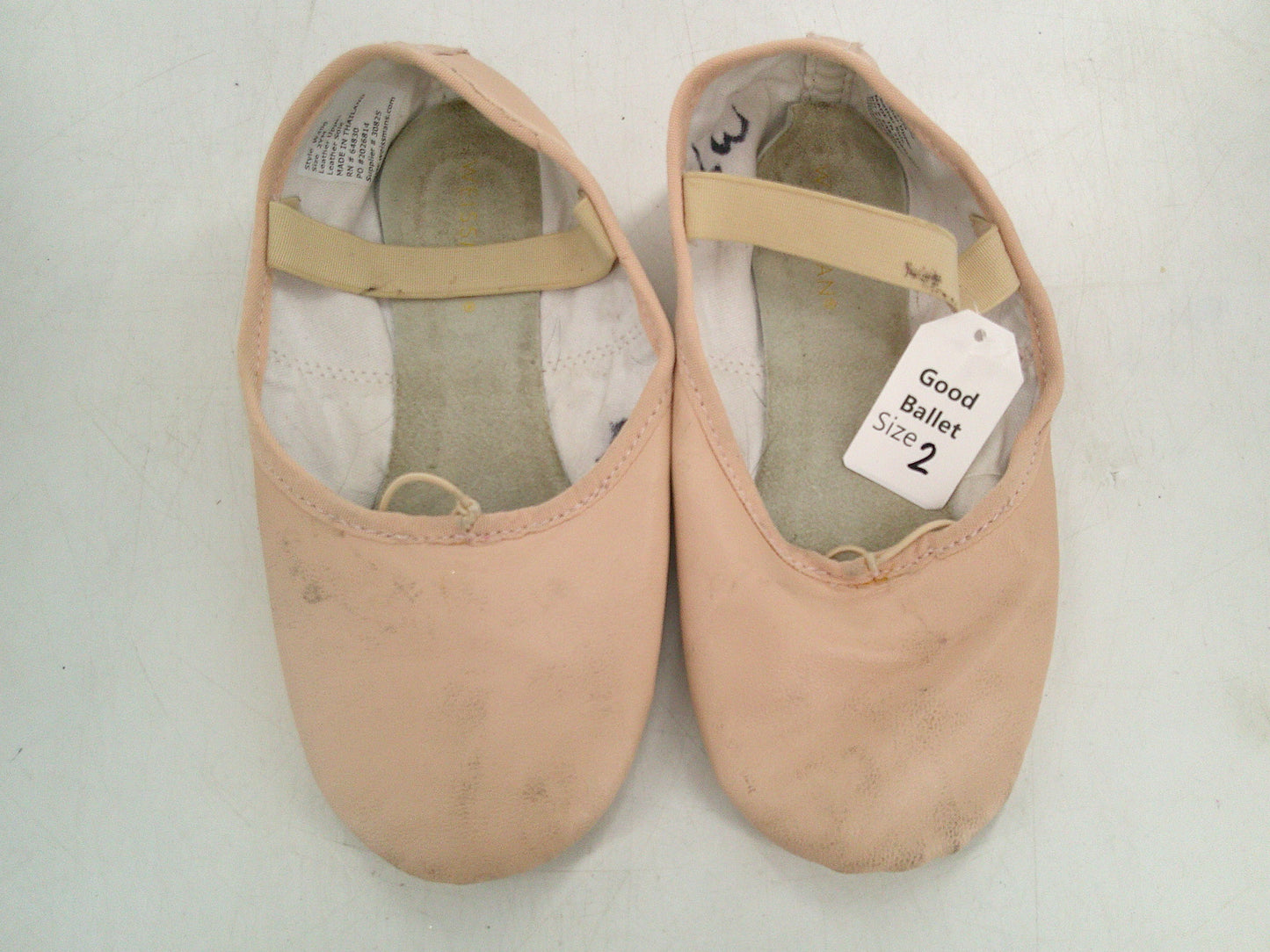 Pre-Owned Ballet Shoes Weissman Big Kid 2M Leather Single Strap Full Sole
