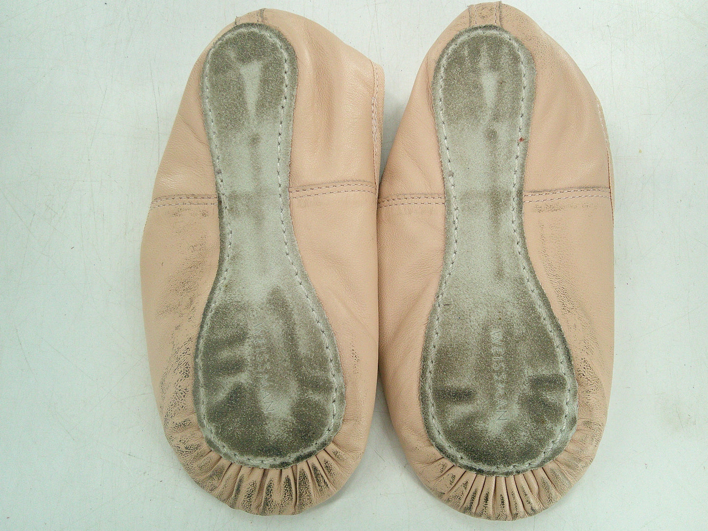 Pre-Owned Ballet Shoes Weissman Big Kid 2M Leather Single Strap Full Sole