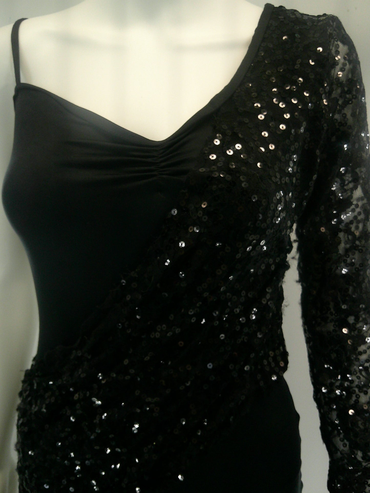 Pre-Owned Costume Gallery  20619 Large Child Black Unitard Jazz