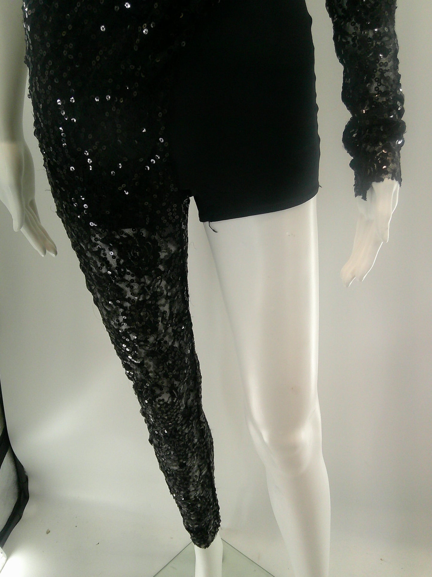 Pre-Owned Costume Gallery  20619 Large Child Black Unitard Jazz