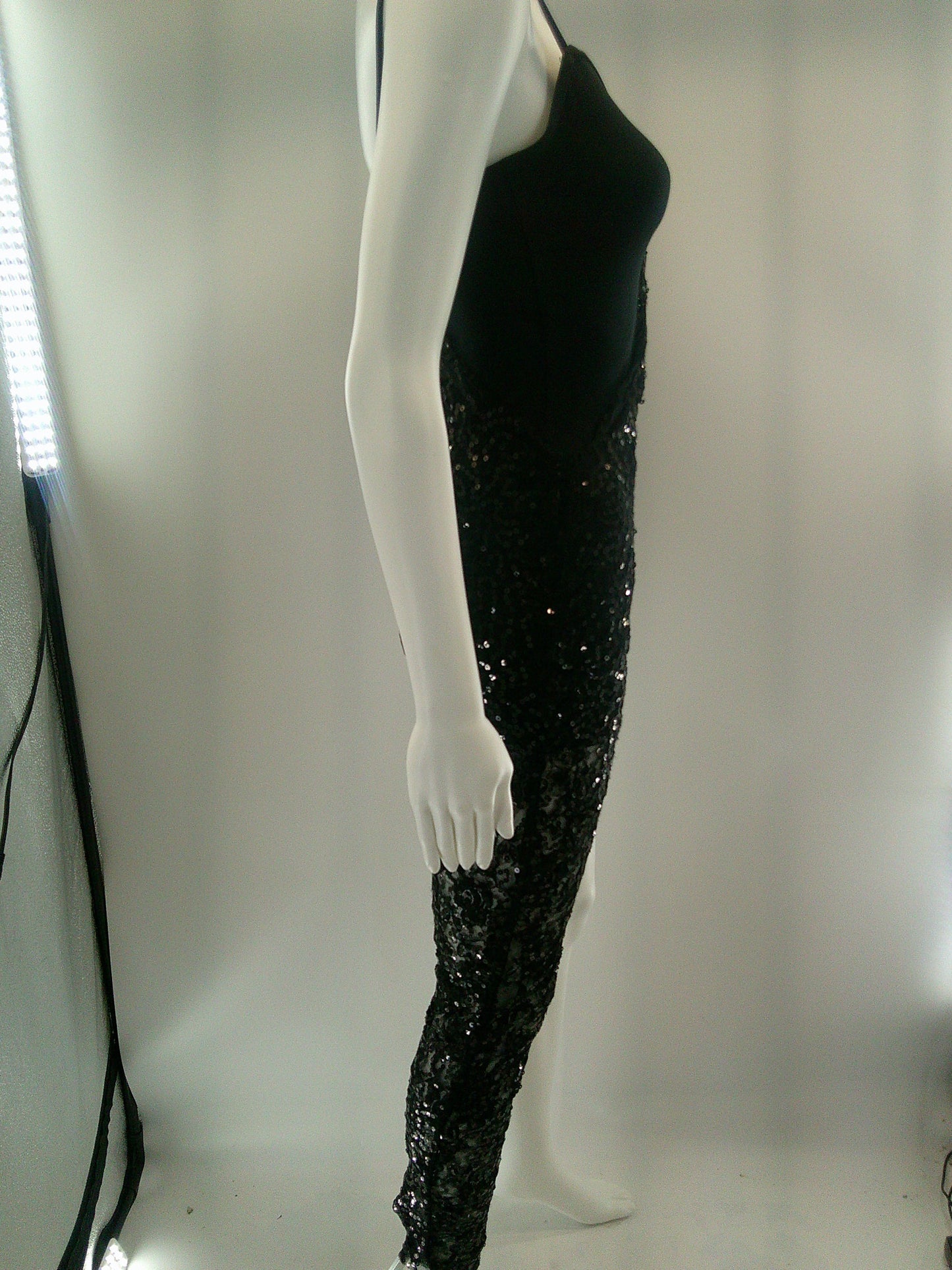 Pre-Owned Costume Gallery  20619 Large Child Black Unitard Jazz