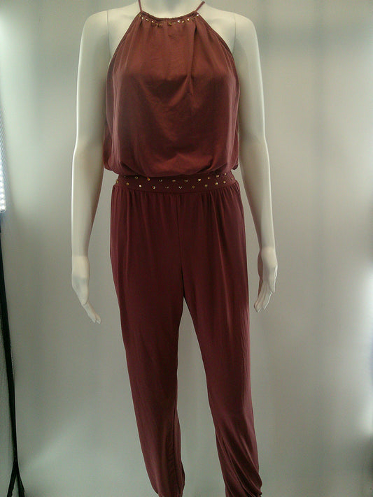 Pre-Owned Costume Small Adult Rose Balera MJ12201 Lyrical Contemporary Jazz Rhinestones Jumpsuit