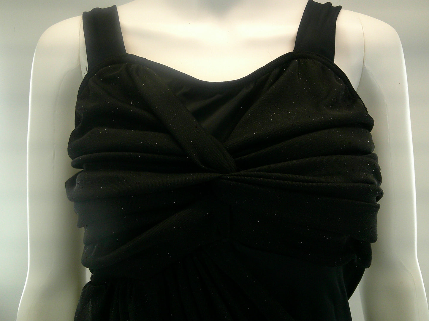 Pre-Owned Costume Large Adult Black Weissman 6766 Lyrical Ballet Contemporary Glitter Flowy Unitard