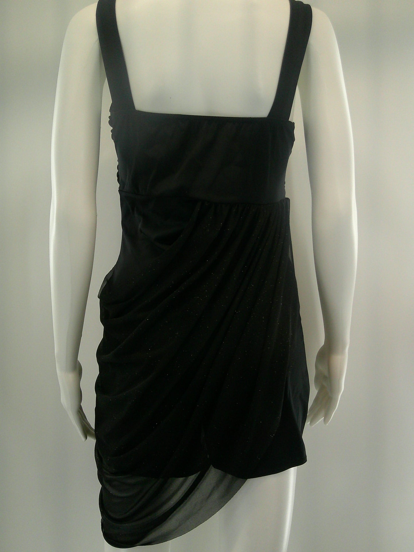 Pre-Owned Costume Large Adult Black Weissman 6766 Lyrical Ballet Contemporary Glitter Flowy Unitard