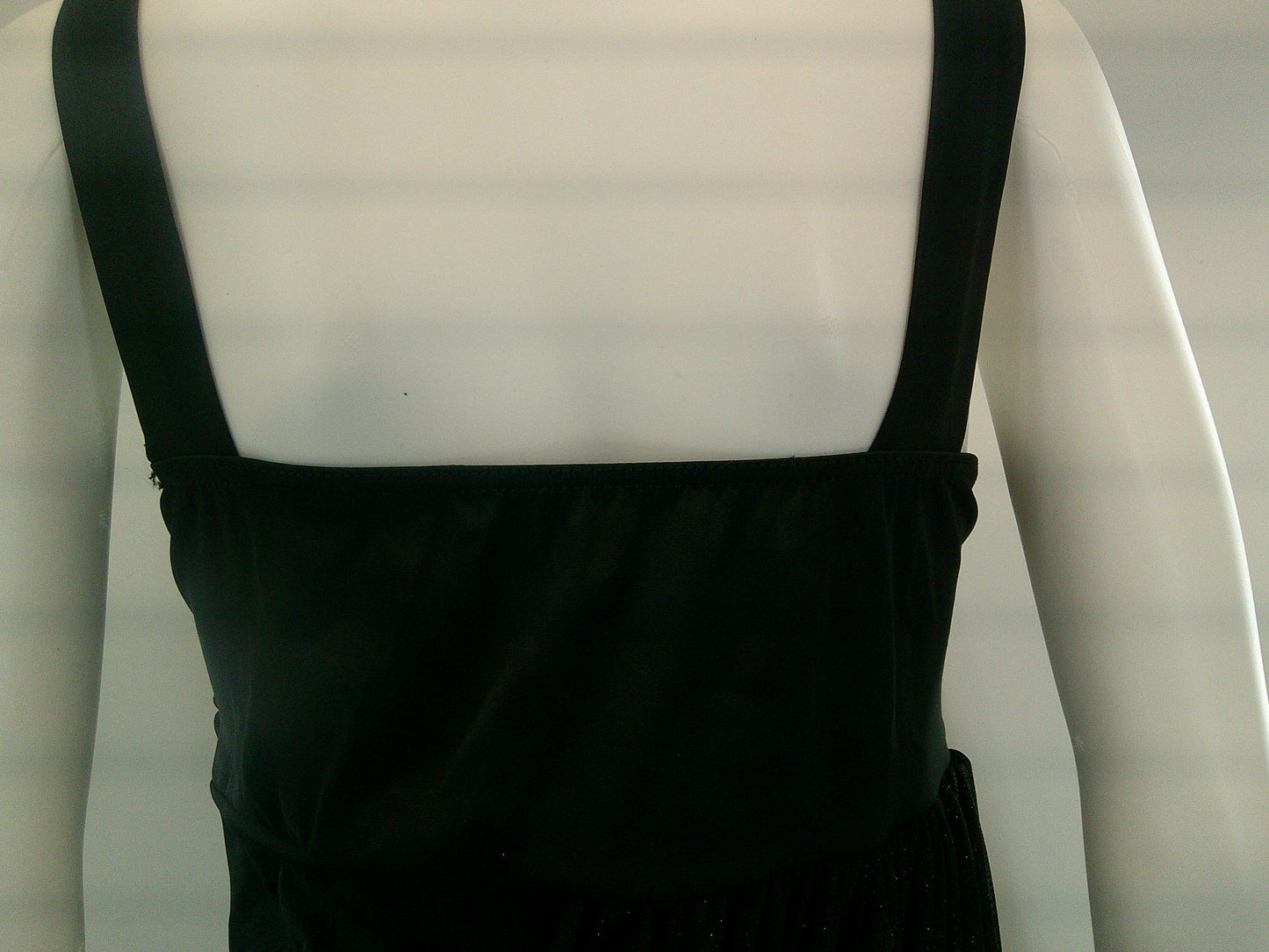 Pre-Owned Costume Large Adult Black Weissman 6766 Lyrical Ballet Contemporary Glitter Flowy Unitard